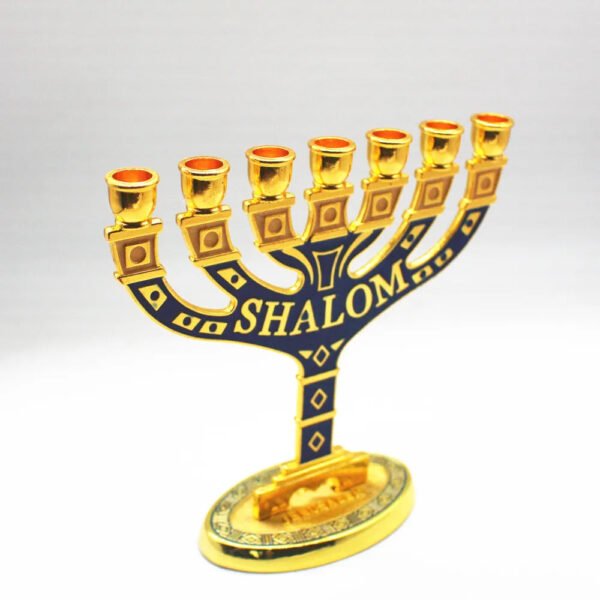 13cm Menorah Holder Candlestick Stand Jewish Chanukah Branches Candelabra Home Decoration Festival Decor