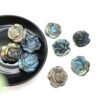 1 pcs Natural Labradorite Quartz Crystal Flower Skull Carved Skull Reiki Healing