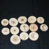 13pcs/set handmade wood Viking runes symbols Gypsy Divination sign wizard ritual Props
