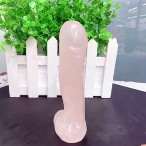 Yoni Crystals 14.5cm Large Long Natural Rose Quartz Crystal Massage Penis Wand Gemstone Yoni For Women Health Smooth Polished 1pcs| |
