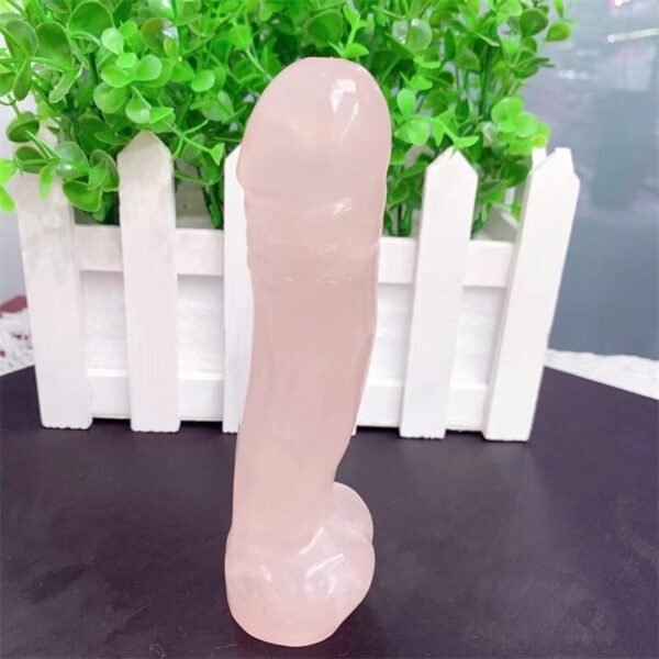 Yoni Crystals 14.5cm Large Long Natural Rose Quartz Crystal Massage Penis Wand Gemstone Yoni For Women Health Smooth Polished 1pcs| |
