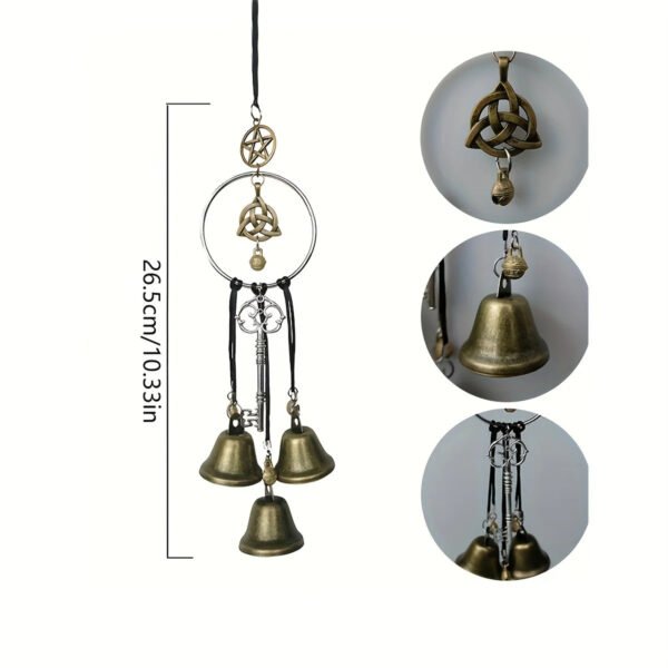 Witch bell doorknob hanging decorative wicker wind chime home decoration
