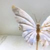 14cm Natural Flower Agate Crystal Hand Carved Butterfly Wings Figurine Healing Stone For Home Decoration 1pcs| |