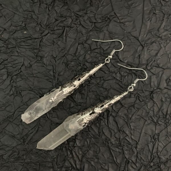 Pangan 15 styles of wicca earrings, moon, hand, sun, raw crystal, witch, skull, accessories, gifts