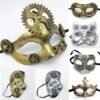 Steampunk Mask Phantom Masquerade Cosplay Ball Half Face Women Men Punk Costume Halloween Party Costume Props Decorate Accessory