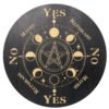 15cm Wood Black Round Witchcraft Altar Butterfly Board Meditation Cube Moon Phase Pendulum Game Magical Divination Planchette - Charms