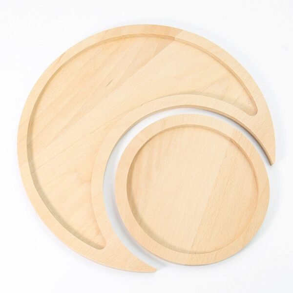 15cm Wood Black Round Witchcraft Altar Butterfly Board Meditation Cube Moon Phase Pendulum Game Magical Divination Planchette - Charms