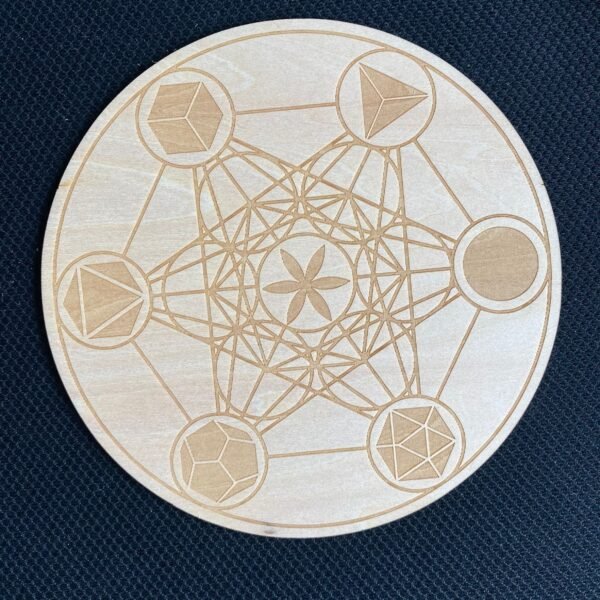 15cm Wood Round Altar Tile/Pad with Runes  Pentagram Chakras witchcraft supplies Divination mat wicca props Ornaments Board Game