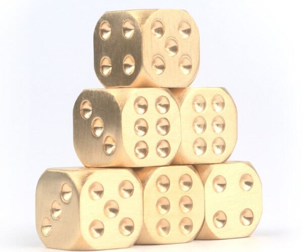 15x15x15mm Manual Polishing Solid Brass Dice Club Bar Supplies Copper Alloy Drinking Dices Board Game Entertainment Accessories   Game related