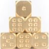 15x15x15mm Manual Polishing Solid Brass Dice Club Bar Supplies Copper Alloy Drinking Dices Board Game Entertainment Accessories   Game related