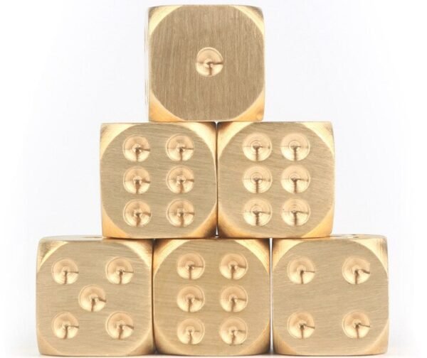 15x15x15mm Manual Polishing Solid Brass Dice Club Bar Supplies Copper Alloy Drinking Dices Board Game Entertainment Accessories   Game related