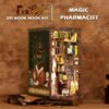 【HOT SALE/ the BEST GIFT/EXQUISITE Decorations/Magic Pharmacist】Cutebee DIY Book Nook Kit Miniature House Magic Pharmacist Gift Ideas Bookshelf Insert for Birthday Gift with Cover