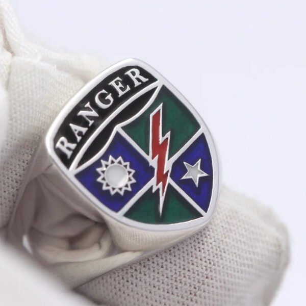 US Army Rangers Regiment 75th Military Jewelry Solid Sterling Silver Ring