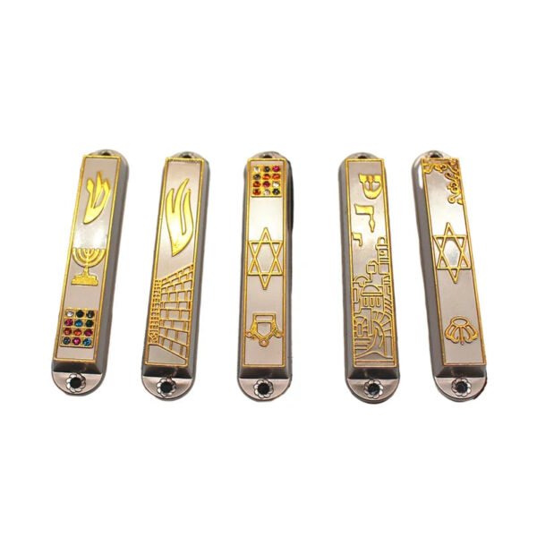 18 Lane Mezuzah Holy Land Market Shma For Door Metal Jewish Mezuza Judaica Gift Hanukkah Church Souvenirs