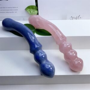 Yoni Crystals 18CM Natural Rose Quartz Blue Aventurine Crystal Wand Healing Crystal Gemstone Massage