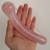 18cm Natural rock Rose quartz crystal massage yoni wand sex toys for healing Yoni Crystals