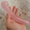 18cm Natural rock Rose quartz crystal massage yoni wand sex toys for healing Yoni Crystals