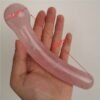 18cm Natural rock Rose quartz crystal massage yoni wand sex toys for healing Yoni Crystals
