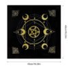 19.29x19.29in Tarot Cards Altar Tablecloth Velvet Square Divination Wicca Tapestry Witchy Aesthetic Embroidery Silk Touch Decor| |
