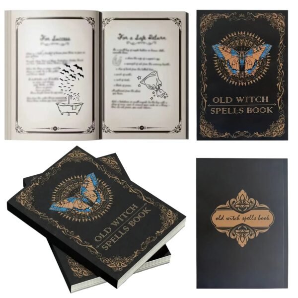 Vintage Notebook Multi-Purpose Retro Witch Spellbook Real Spells Notebook Halloween Decor & Occult Prop