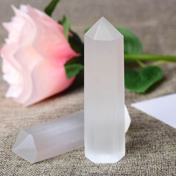 Selenite Tower Healing Stone for Meditation Crystal Healing Wand Selenite | Selenite Crystal Meditation | Selenite Tower Benefits Stones