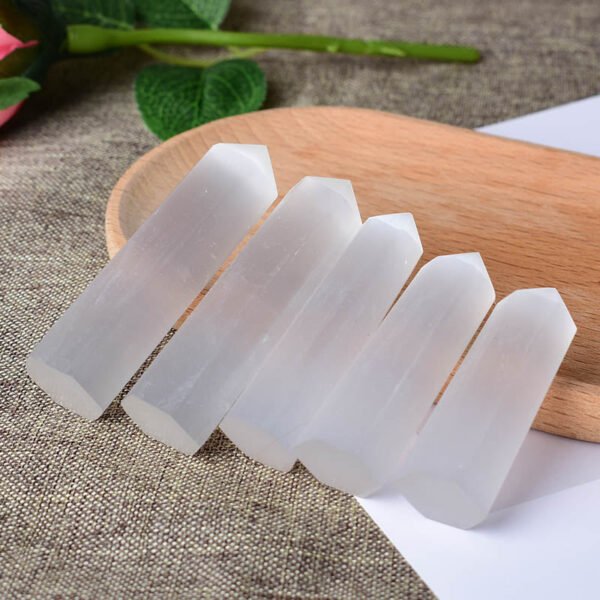 Selenite Tower Healing Stone for Meditation Crystal Healing Wand Selenite | Selenite Crystal Meditation | Selenite Tower Benefits Stones