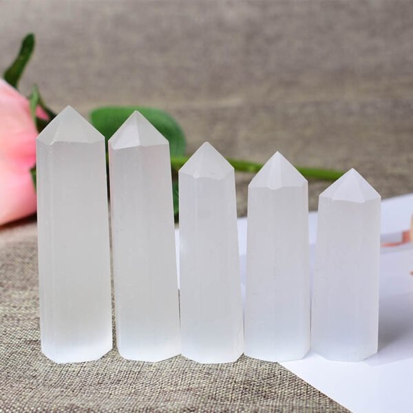 Selenite Tower Healing Stone for Meditation Crystal Healing Wand Selenite | Selenite Crystal Meditation | Selenite Tower Benefits Stones