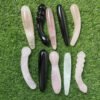 Natural Rose Quartz Yoni Wands Gemstone Crafts Pleasure Wand Body Hand Massage Wood Magic Stone
