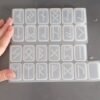 1Pair DIY Rune symbol resin mold mirror energy symbol crystal epoxy mold Rune text silicone mold For Rein Tarot &Divination