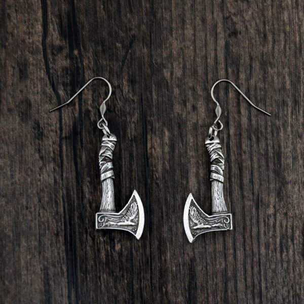 1Pair Vintage Viking Axe Earring For Women Amulet Earring Punk Jewelry