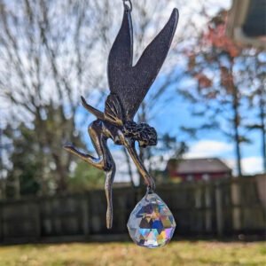 Fairy Wind Spinner Crystal Pendant for Outdoor Garden Yard Hanging Ornament Decoration