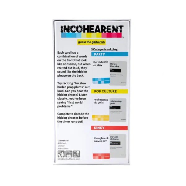 Incohearent - the Ultimate Guess the Gibberish Adult Party Game
