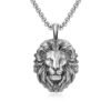 Vintage Metal Tin Lion Head Pendant Necklaces Men's Hip Hop Punk Animal Tiger Bear Wolf High End Couple Sweater Chain Jewelry