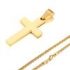 Waterproof Cross Necklaces Cross Pendant with Rope Chain