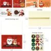 Christmas Cards with Envelopes - 24 Happy Holiday Cards with Envelopes Holiday Greeting Cards Bulk Set Christmas Cards Assortment 4" X 6" (Cartoon - 6 Designs)