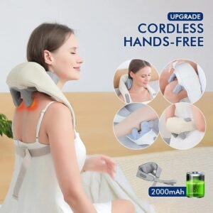 Electric Neck And Back Massager Wireless Neck And Shoulder Kneading Massage Pillow Cervical Back Muscle Relaxing Massage Shawl