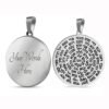 Kabbalah 72 names of God Jewish art Amulet Laser Cut Talisman Stainless Steel Pendant Necklace