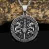 Retro Nordic Viking Celtic Knot Pendant Chain Trendy Stainless Steel Necklace Amulet