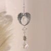 Crystal Alloy Hanging Decoration Gift Angel Wings Home Gardening Decorative Glass Prism Wind Chime