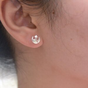 1pair New Vintage Rebel Alliance STAR WARS Stud Earrings Silver Jewelry Best Gift For Women Men Dropship