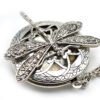 1pc Antique Silver Dragonfly Aromatherapy Diffuser Locket Pendant Necklace With 28" Chains & diffusing pad -Insect Series
