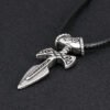 1pc Antique Silver Viking Sword Pendant Necklace Amulet of Talos Handmade Pendant