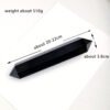 1pc Big Size Natural Black Quartz Obsidian Double Point Crystal Magic Wand Hexagonal Prism Column Reiki Handcraft Decoration