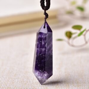 Natural Crystal Pendant Jewelry Amethyst Stone Point