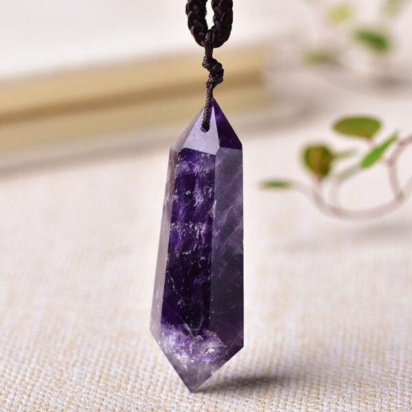 Natural Crystal Pendant Jewelry Amethyst Stone Point