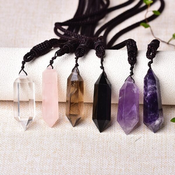 Natural Crystal Pendant Jewelry Amethyst Stone Point