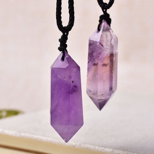 Natural Crystal Pendant Jewelry Amethyst Stone Point