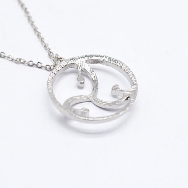 Gold Silver Round BDSM Symbol Pendant Necklace Jewelry  Men