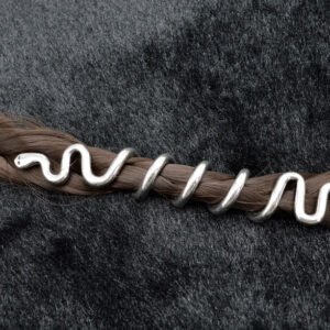 Magic Wicca~1pc High Quality Long Viking Snake Charms Beads for Hair Braids for Beard Hair Beads C46