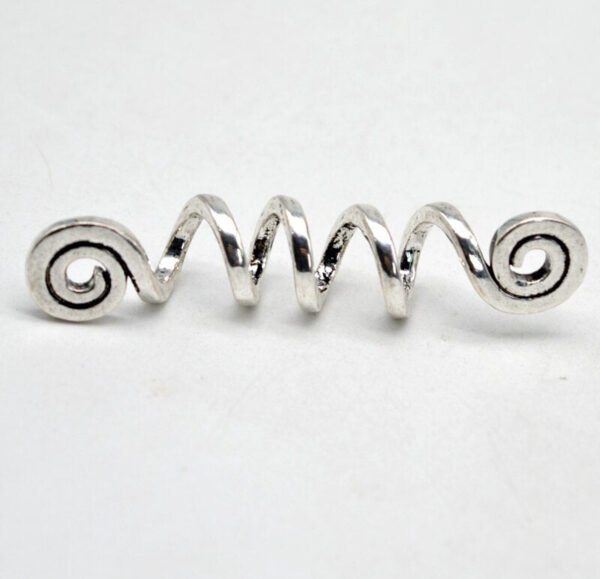 Magic Wicca~1pc High Quality Long Viking Spiral Charms Beads for Hair Braids for Beard Hair Beads C47